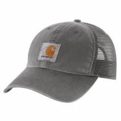 'Carhartt' Men's Adjustable Canvas Mesh-Back Cap - Gravel