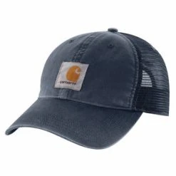 'Carhartt' Men's Adjustable Canvas Mesh-Back Cap - Navy