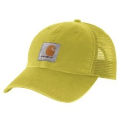 'Carhartt' Men's Adjustable Canvas Mesh-Back Cap - Warm Olive