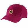 'Carhartt' Men's Adjustable Canvas Cap - Beet Red