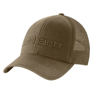 'Carhartt' Men's Canvas Mesh-Back Logo Graphic Cap - Light Brown 3 'Carhartt' Men's Canvas Mesh-Back Logo Graphic Cap - Light Brown
