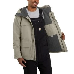 'Carhartt' Men's Super Dux™ Relaxed Fit Insulated Traditional Coat-Level 4 Extreme Warmth Rating - Greige -Ariat Shop 105002 E00 AVIL MF21 b V4 1024x1024@2x
