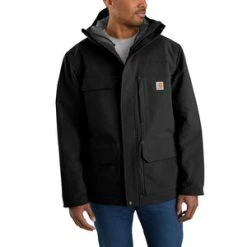 'Carhartt' Men's Super Dux™ Relaxed Fit Insulated Traditional Coat-Level 4 Extreme Warmth Rating - Black