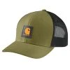 Carhartt Men's Rugged Flex Twill Mesh-Back Logo Patch Cap - True Olive -Ariat Shop 105216 G78 MS22 V2 300x300