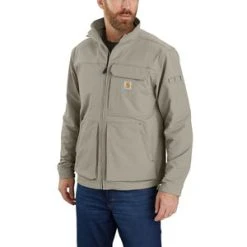 'Carhartt' Men's Super Dux™ Relaxed Fit Lightweight Mock Neck Jacket-Level 1 Warm Rating - Greige