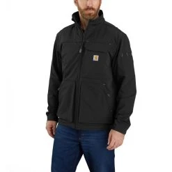 'Carhartt' Men's Super Dux™ Relaxed Fit Lightweight Mock Neck Jacket-Level 1 Warm Rating - Black