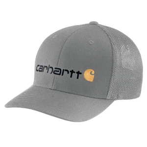 'Carhartt' Men's Rugged Flex Fitted Canvas Mesh-Back Logo Graphic Cap - Asphalt 3 'Carhartt' Men's Rugged Flex Fitted Canvas Mesh-Back Logo Graphic Cap - Asphalt