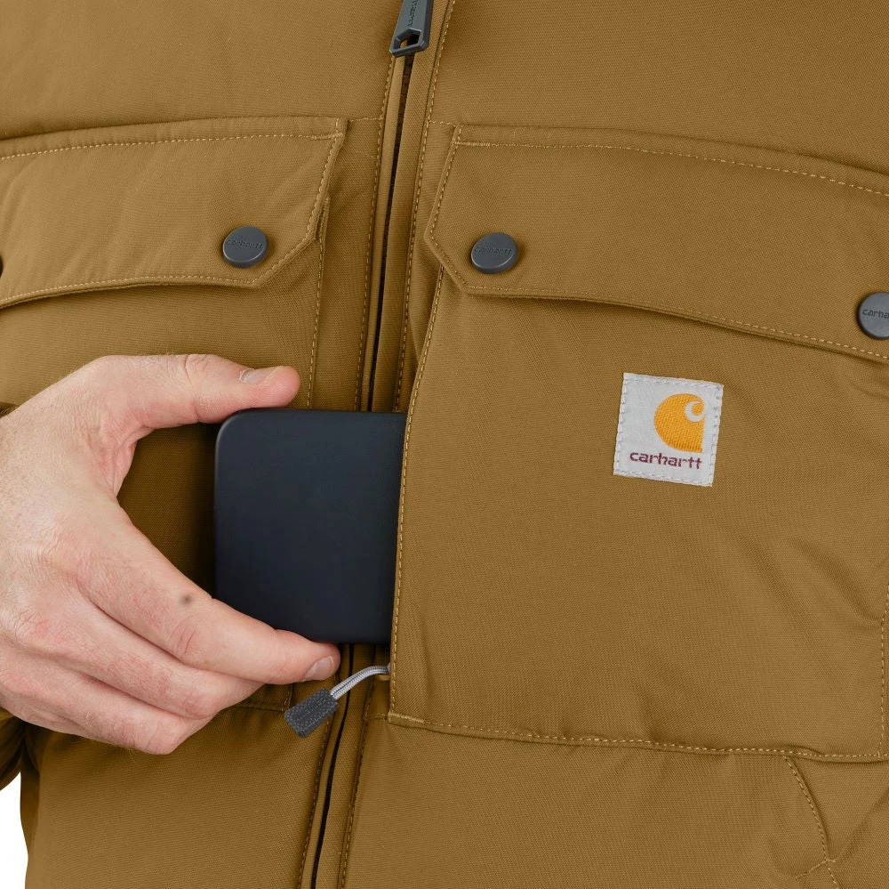 'Carhartt' Men's Montana Loose Fit Insulated Jacket-Level 4 Extreme Warmth Rating - Oak Brown 6 'Carhartt' Men's Montana Loose Fit Insulated Jacket-Level 4 Extreme Warmth Rating - Oak Brown - Image 4