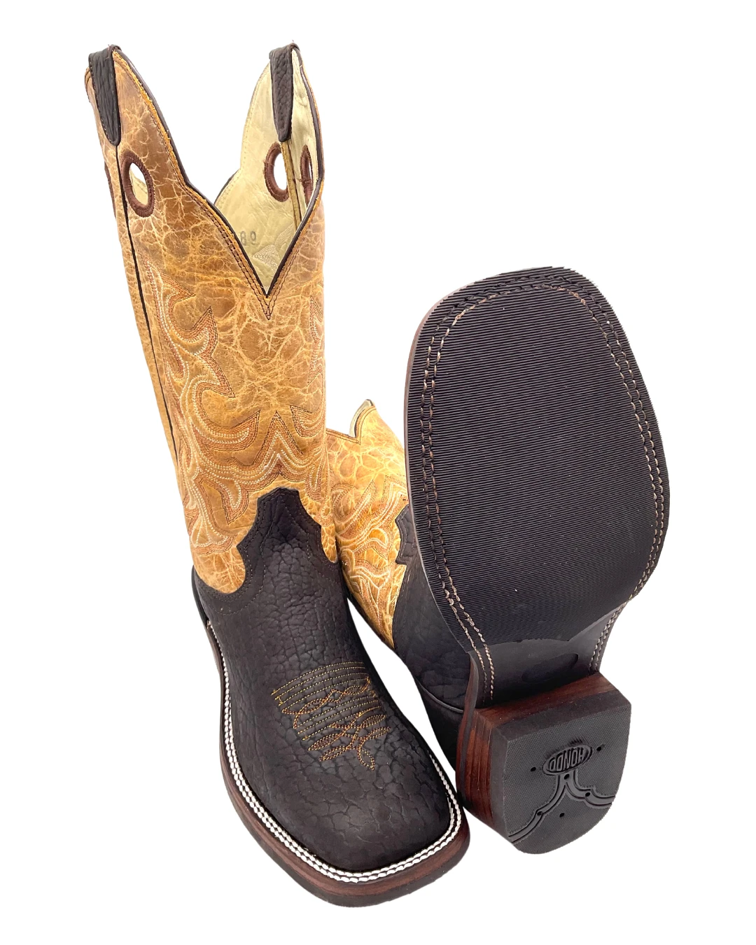 'Hondo' Men's 14" Bullhide Square Toe - Brown 5 'Hondo' Men's 14" Bullhide Square Toe - Brown - Image 3