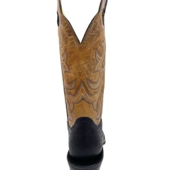 'Hondo Boots' Men's 14" Nubuck Bullhide Western Round Toe - Black / Tan -Ariat Shop 22842 1024x1024@2x