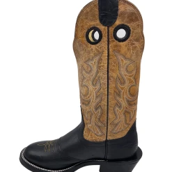 'Hondo Boots' Men's 14" Nubuck Bullhide Western Round Toe - Black / Tan -Ariat Shop 22846 1024x1024@2x