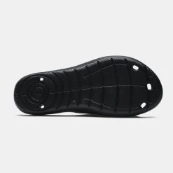 'Under Armour' Men's Locker IV Slide Sandal - Black / Black / White -Ariat Shop 3023758 001 SOLE 1024x1024@2x