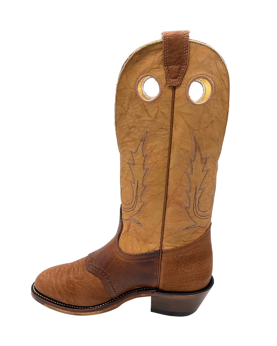 'Boulet' Men's 13" Buckaroo Western Round Toe - Cognac / Butterscotch 8 'Boulet' Men's 13" Buckaroo Western Round Toe - Cognac / Butterscotch - Image 6