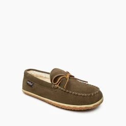 Minnetonka Moccasin Co 'Minnetonka' Men's Taft Slipper - Autumn Brown
