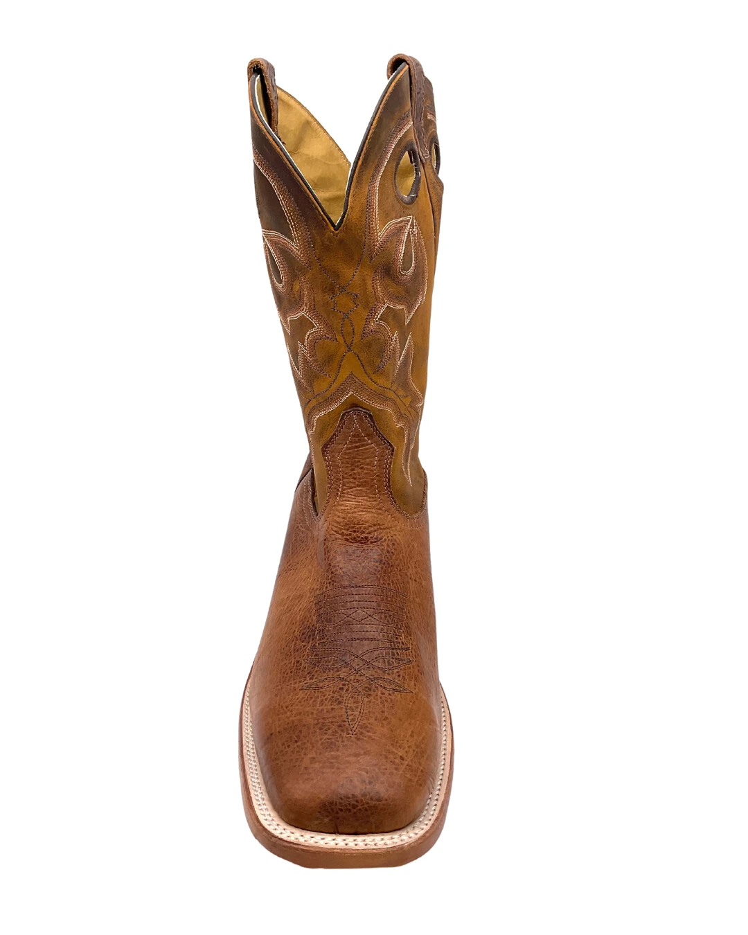 'Boulet' Men's 12" Saddle Vamp Western Square Toe - Shrunken Bomber / Ambergold 6 'Boulet' Men's 12" Saddle Vamp Western Square Toe - Shrunken Bomber / Ambergold - Image 4