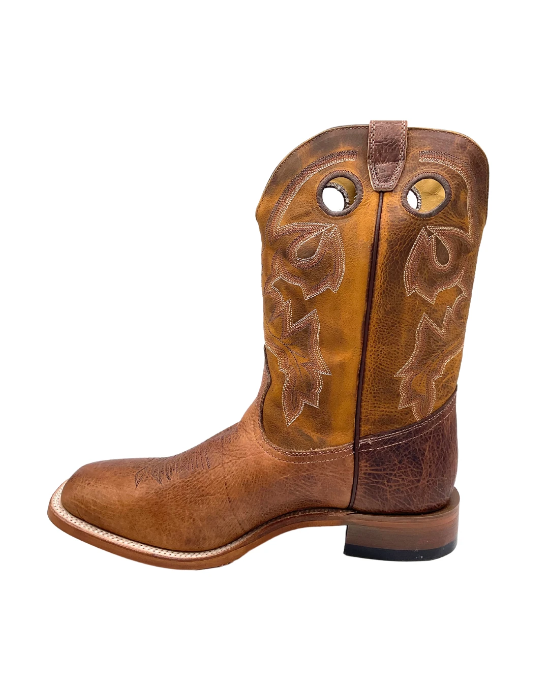 'Boulet' Men's 12" Saddle Vamp Western Square Toe - Shrunken Bomber / Ambergold 8 'Boulet' Men's 12" Saddle Vamp Western Square Toe - Shrunken Bomber / Ambergold - Image 6