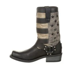 'Durango" Men's 12" Faded Flag Harness Square Toe - BLACK FADED FLAG 13 'Durango" Men's 12" Faded Flag Harness Square Toe - BLACK FADED FLAG -Ariat Shop DDB0141 instep profile 1024x1024@2x