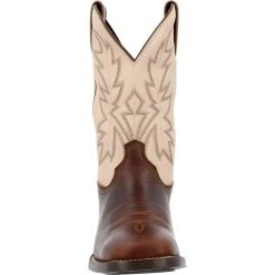 'Durango' Men's 11" Westward Western Square Toe - Chocolate / Bone -Ariat Shop DDB0422 front 1024x1024@2x