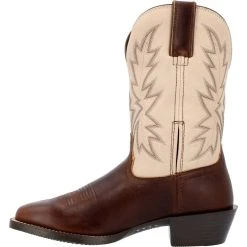 'Durango' Men's 11" Westward Western Square Toe - Chocolate / Bone -Ariat Shop DDB0422 instep profile 1024x1024@2x