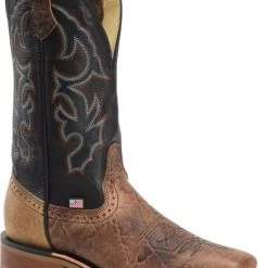 'Double H' Men's 12" Grissom SR Square Toe I.C.E. ™ Roper - Kenia Cognac / Summer Tan / Black -Ariat Shop DH4644 500xauto 1024x1024@2x