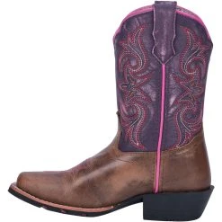 Dan Post Boot Co 'Dan Post' Youth Majesty Leather Boot - Brown / Purple -Ariat Shop DPC3947 3 1024x1024@2x