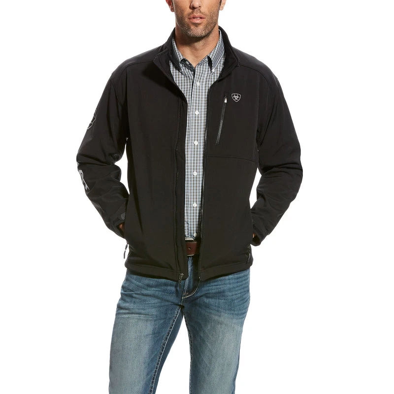 'Ariat' Men's Logo 2.0 Softshell Jacket - Black 6 'Ariat' Men's Logo 2.0 Softshell Jacket - Black - Image 4