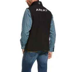 'Ariat' Men's Logo 2.0 Softshell Vest - Black -Ariat Shop F19 MNS WEST Gaglione 10028321 back 1024x1024@2x