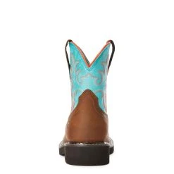 'Ariat' Youth 6" Cowpoke Fatbaby Western - Dark Brown / Turquoise 9 'Ariat' Youth 6" Cowpoke Fatbaby Western - Dark Brown / Turquoise -Ariat Shop F20 YTH WEST 10034014 heel 1024x1024@2x