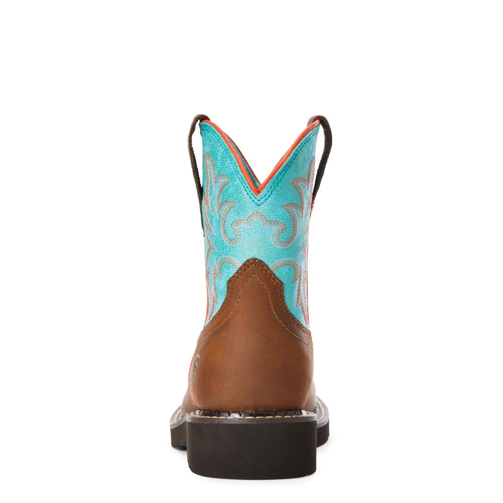 'Ariat' Youth 6" Cowpoke Fatbaby Western - Dark Brown / Turquoise 5 'Ariat' Youth 6" Cowpoke Fatbaby Western - Dark Brown / Turquoise - Image 4