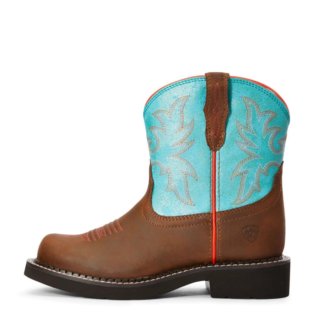 'Ariat' Youth 6" Cowpoke Fatbaby Western - Dark Brown / Turquoise 2 'Ariat' Youth 6" Cowpoke Fatbaby Western - Dark Brown / Turquoise