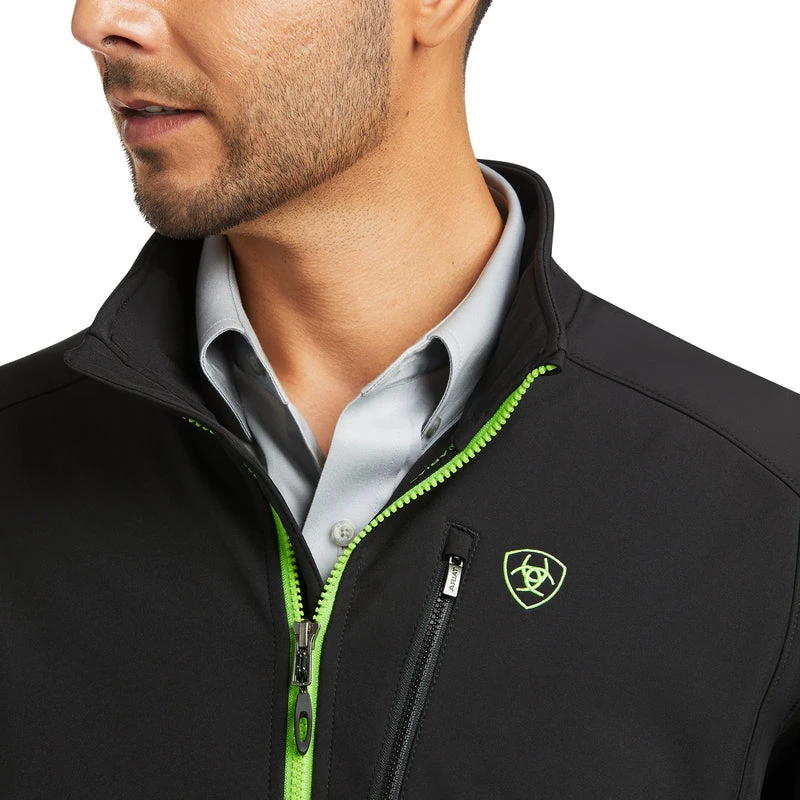 'Ariat' Men's Logo 2.0 Softshell Jacket - Black / Grey Camo 5 'Ariat' Men's Logo 2.0 Softshell Jacket - Black / Grey Camo - Image 3