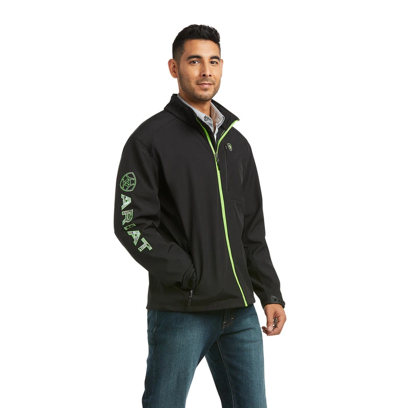 'Ariat' Men's Logo 2.0 Softshell Jacket - Black / Grey Camo 3 'Ariat' Men's Logo 2.0 Softshell Jacket - Black / Grey Camo