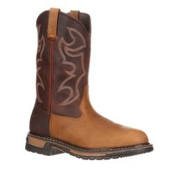 'Rocky' Men's 10" Original Ride Branson Roper WP Round Toe - Tan / Bridle Brown -Ariat Shop FQ0002732 1024x1024@2x
