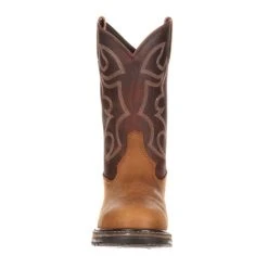 'Rocky' Men's 10" Original Ride Branson Roper WP Round Toe - Tan / Bridle Brown -Ariat Shop FQ0002732 front 1024x1024@2x
