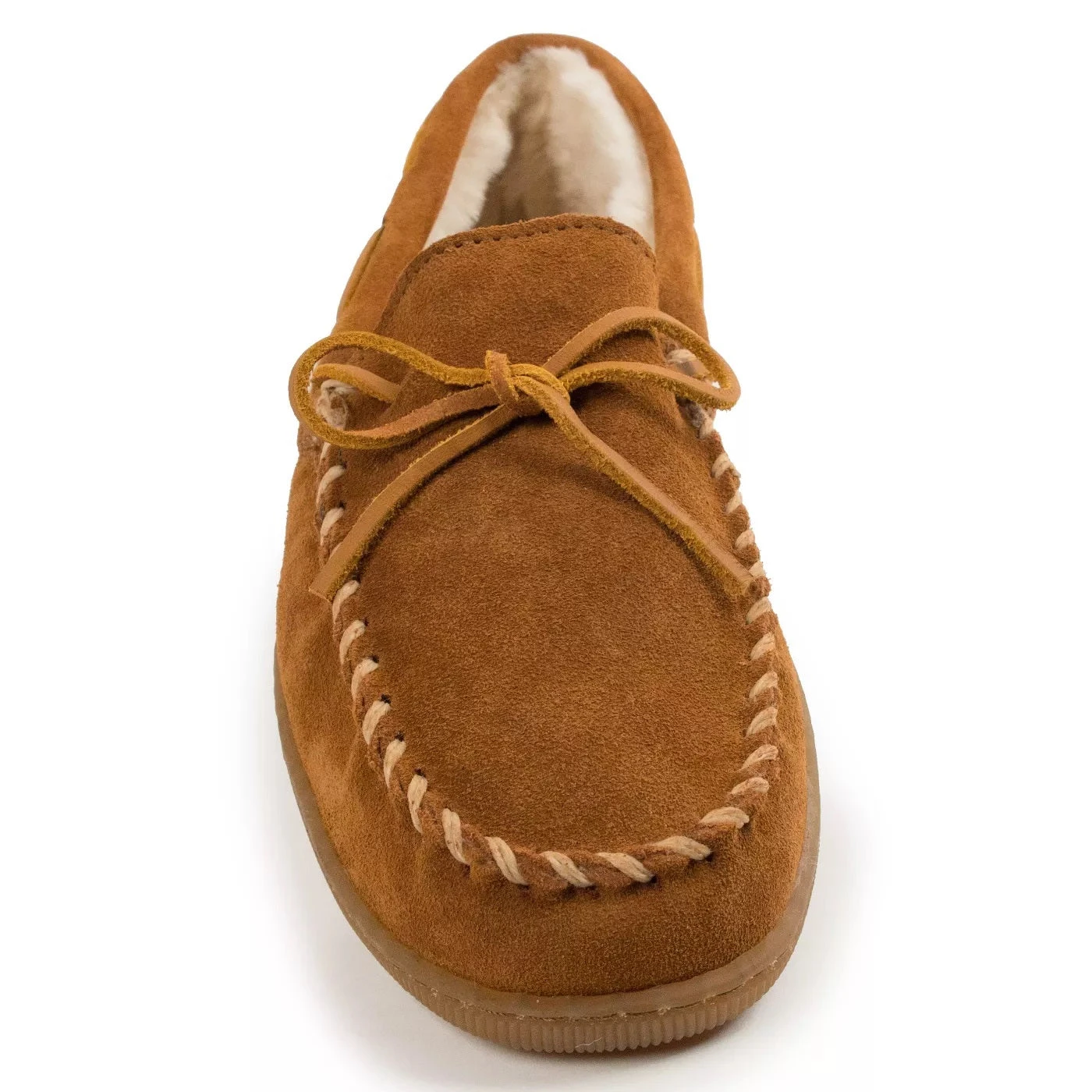 Minnetonka Moccasin Co 'Minnetonka' Men's Pile Lined Hardsole Moc Slipper - Tan (Wide) 4 Minnetonka Moccasin Co 'Minnetonka' Men's Pile Lined Hardsole Moc Slipper - Tan (Wide) - Image 2