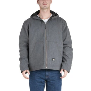 'Berne' Men's Heathered Modern Hooded Jacket - Titanium 3 'Berne' Men's Heathered Modern Hooded Jacket - Titanium