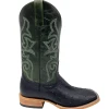 'Anderson Bean' Men's 13" HorsePower Top Hand Full Quill Ostrich - Black / Emerald Explosion -Ariat Shop HP80041 1024x1024@2x