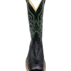 'Anderson Bean' Men's 13" HorsePower Top Hand Full Quill Ostrich - Black / Emerald Explosion -Ariat Shop HP80043 1024x1024@2x