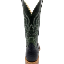 'Anderson Bean' Men's 13" HorsePower Top Hand Full Quill Ostrich - Black / Emerald Explosion -Ariat Shop HP80045 1024x1024@2x