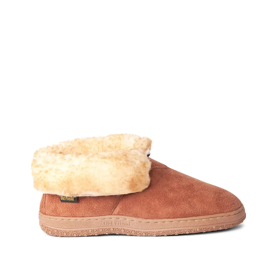 'Old Friend Footwear' Men's Bootee Slipper - Chestnut (Wide) 3 'Old Friend Footwear' Men's Bootee Slipper - Chestnut (Wide)