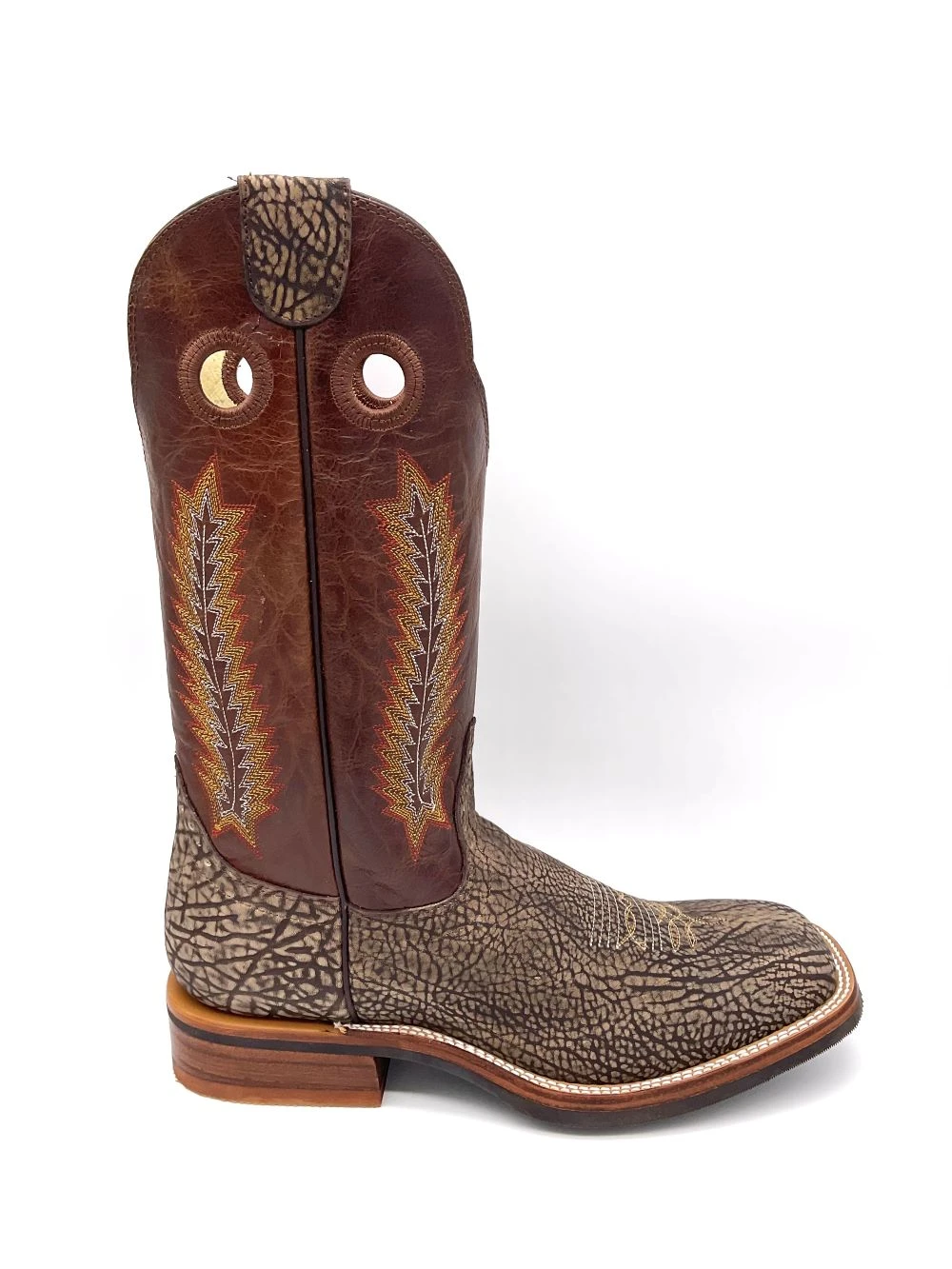 'Hondo' Men's 13" Nubuck Bullhide Square Toe - Caramel / Rust Volcano 3 'Hondo' Men's 13" Nubuck Bullhide Square Toe - Caramel / Rust Volcano