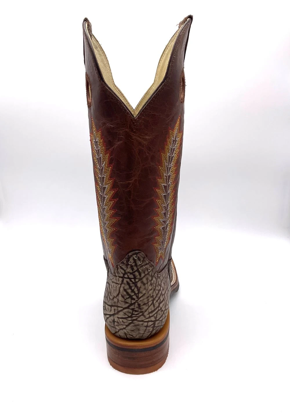 'Hondo' Men's 13" Nubuck Bullhide Square Toe - Caramel / Rust Volcano 7 'Hondo' Men's 13" Nubuck Bullhide Square Toe - Caramel / Rust Volcano - Image 5