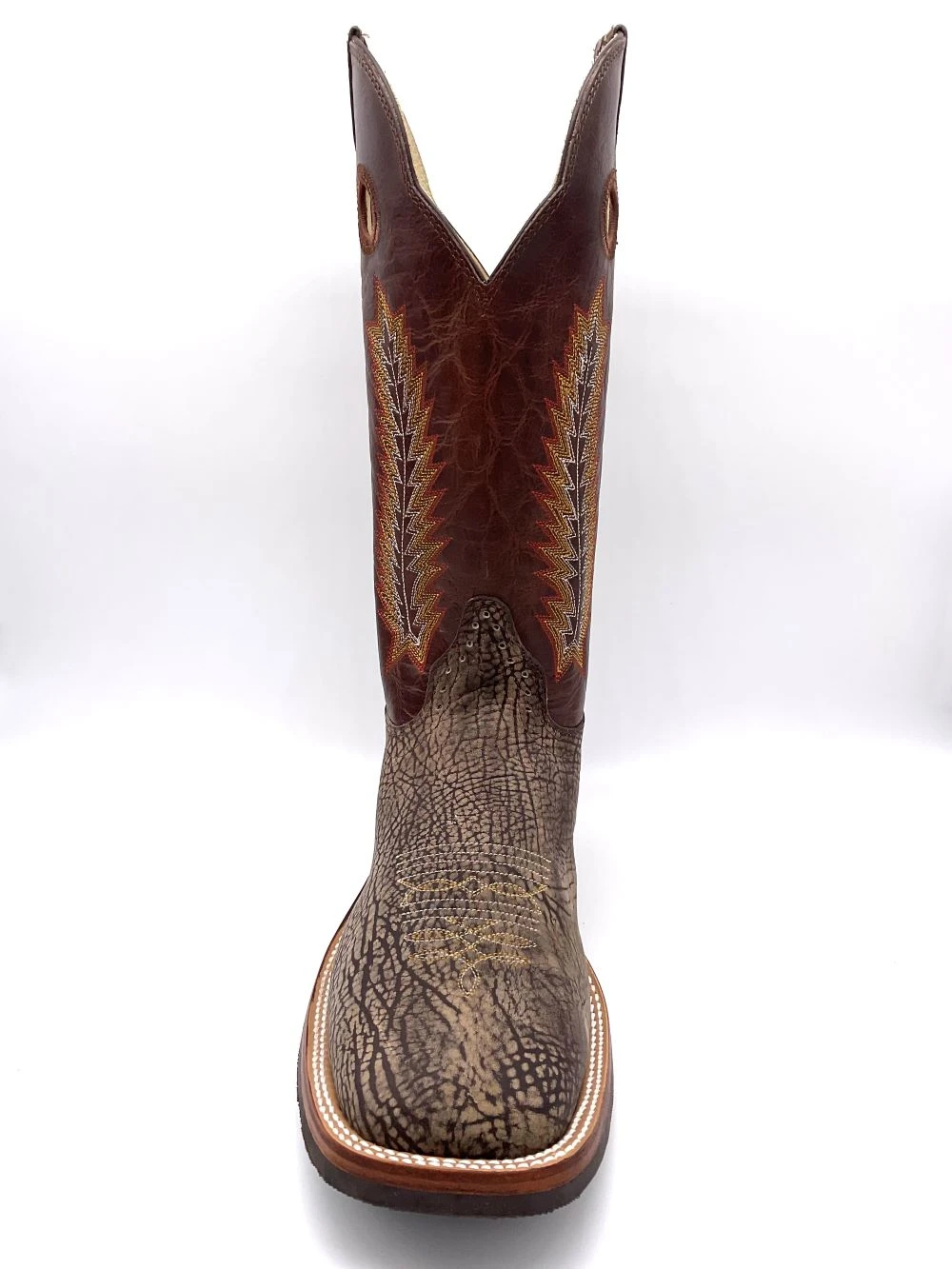 'Hondo' Men's 13" Nubuck Bullhide Square Toe - Caramel / Rust Volcano 6 'Hondo' Men's 13" Nubuck Bullhide Square Toe - Caramel / Rust Volcano - Image 4