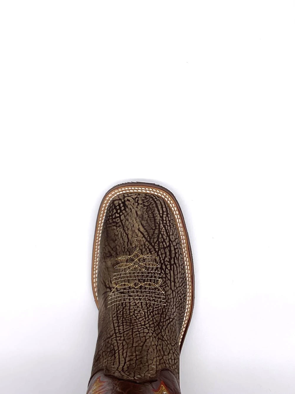 'Hondo' Men's 13" Nubuck Bullhide Square Toe - Caramel / Rust Volcano 4 'Hondo' Men's 13" Nubuck Bullhide Square Toe - Caramel / Rust Volcano - Image 2
