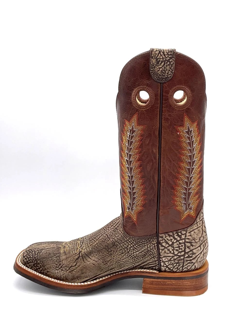 'Hondo' Men's 13" Nubuck Bullhide Square Toe - Caramel / Rust Volcano 8 'Hondo' Men's 13" Nubuck Bullhide Square Toe - Caramel / Rust Volcano - Image 6