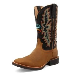 Twisted X Boots 'Twisted X' Men's 12" Hooey Western Square Toe - Peanut / Black