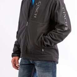 Alternative view of 'Cinch' Men's Concealed Carry Bonded Logo Jacket - Black