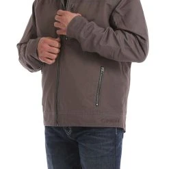 'Cinch' Men's Concealed Carry Canvas Twill Jacket - Stone -Ariat Shop MWJ1505001 2 1024x1024@2x