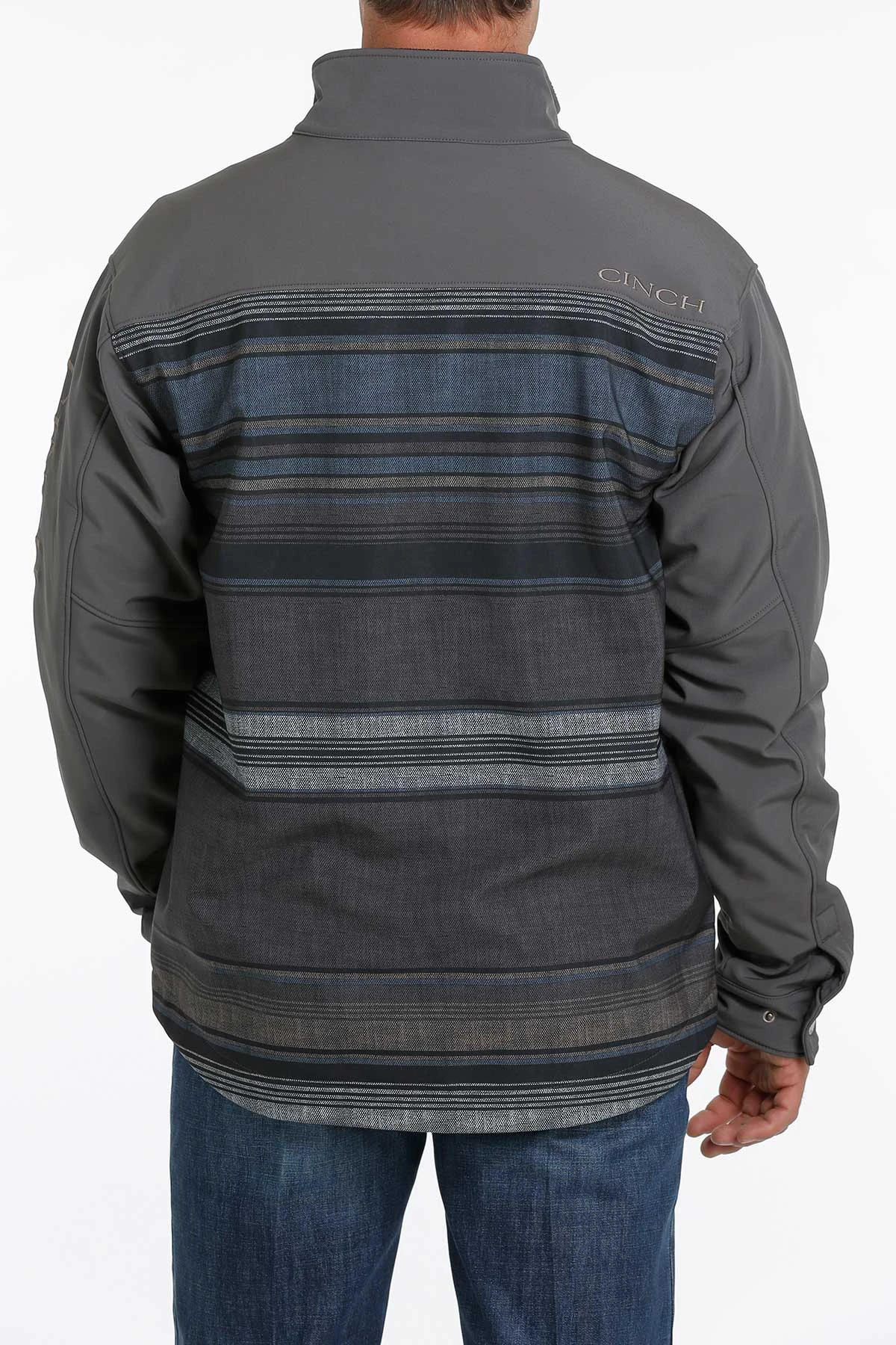 'Cinch' Men's Color Blocked Bonded Jacket - Charcoal 5 'Cinch' Men's Color Blocked Bonded Jacket - Charcoal - Image 3