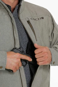 'Cinch' Men's Concealed Carry Bonded Logo Jacket - Stone 3 'Cinch' Men's Concealed Carry Bonded Logo Jacket - Stone